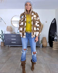 Manteau teddy bouclette à tags