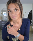 Pull bleu marine à poche léopard - 𝐌𝐚𝐫𝐢𝐧𝐚𝟒𝟒𝐟𝐚𝐦𝐢𝐥𝐲