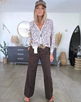 Pantalon palazzo marron - 𝐌𝐚𝐫𝐢𝐧𝐚𝟒𝟒𝐟𝐚𝐦𝐢𝐥𝐲