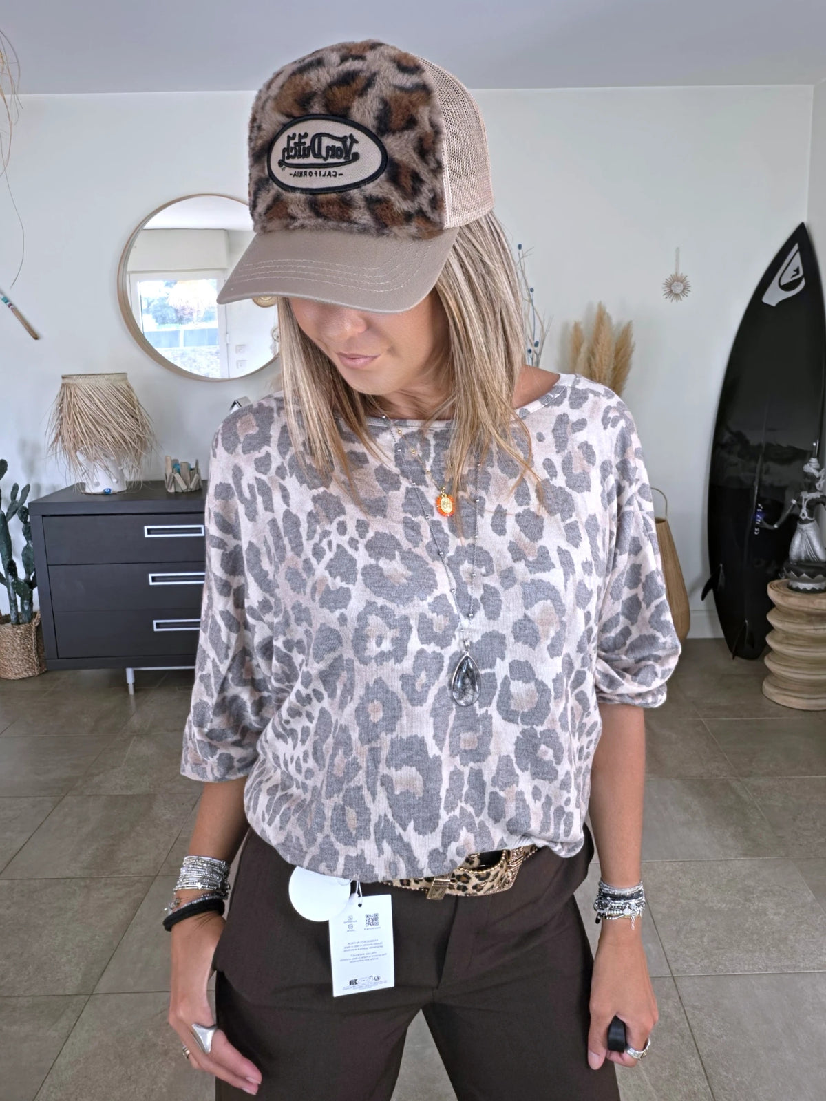 Cardigan à imprimé léopard double sens - 𝐌𝐚𝐫𝐢𝐧𝐚𝟒𝟒𝐟𝐚𝐦𝐢𝐥𝐲