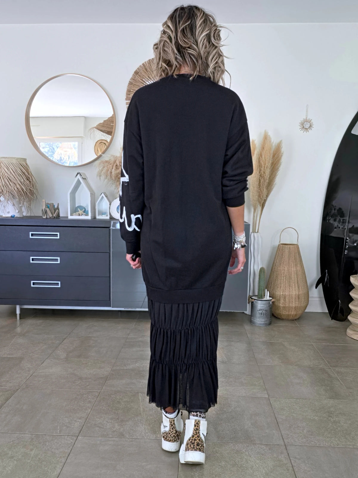 Robe noire à inscriptions - 𝐌𝐚𝐫𝐢𝐧𝐚𝟒𝟒𝐟𝐚𝐦𝐢𝐥𝐲