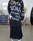Robe noire à inscriptions - 𝐌𝐚𝐫𝐢𝐧𝐚𝟒𝟒𝐟𝐚𝐦𝐢𝐥𝐲