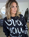 Robe noire à inscriptions - 𝐌𝐚𝐫𝐢𝐧𝐚𝟒𝟒𝐟𝐚𝐦𝐢𝐥𝐲