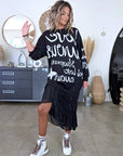 Robe noire à inscriptions - 𝐌𝐚𝐫𝐢𝐧𝐚𝟒𝟒𝐟𝐚𝐦𝐢𝐥𝐲