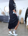 Robe noire à inscriptions - 𝐌𝐚𝐫𝐢𝐧𝐚𝟒𝟒𝐟𝐚𝐦𝐢𝐥𝐲
