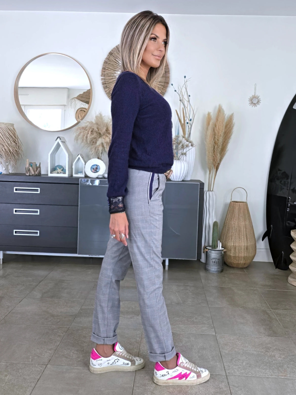 Pantalon chic à carreaux - 𝐌𝐚𝐫𝐢𝐧𝐚𝟒𝟒𝐟𝐚𝐦𝐢𝐥𝐲