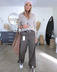 Pull beige chiné à maille fine et chaude