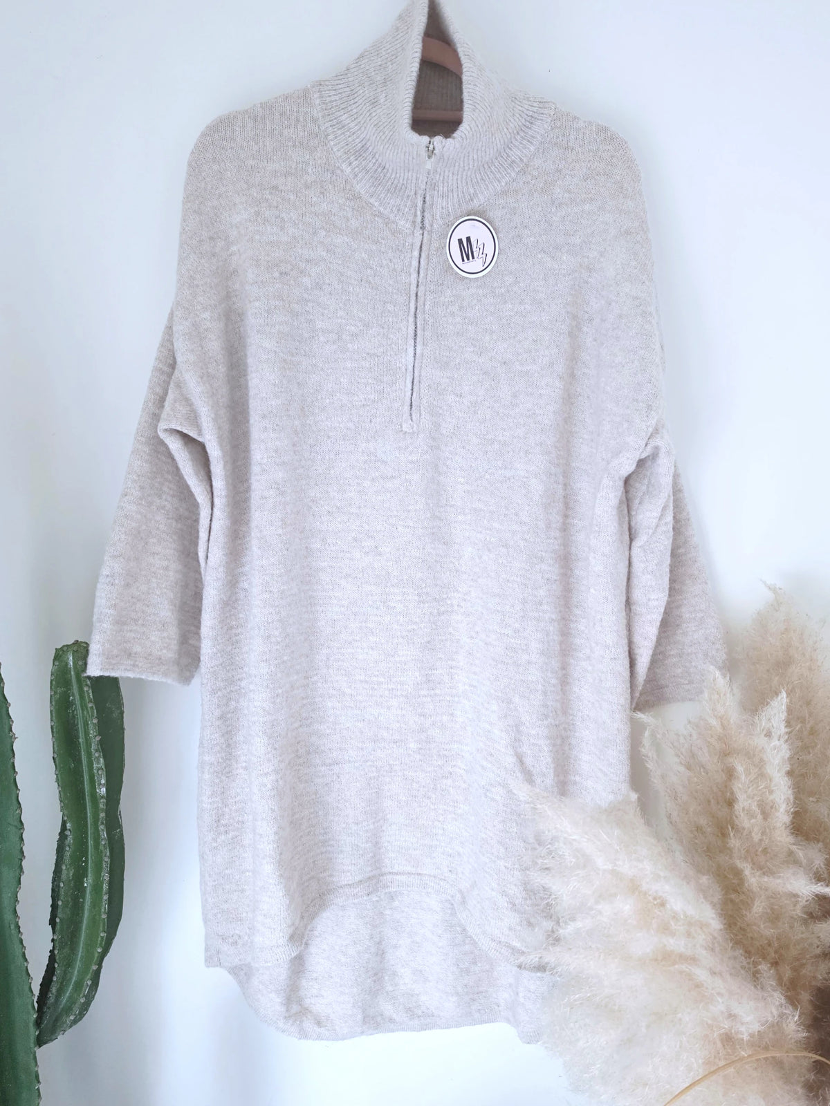 Robe écrue chinée à maille douce - 𝐌𝐚𝐫𝐢𝐧𝐚𝟒𝟒𝐟𝐚𝐦𝐢𝐥𝐲