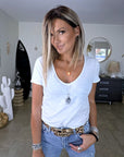 T-shirt blanc Rock au dos - 𝐌𝐚𝐫𝐢𝐧𝐚𝟒𝟒𝐟𝐚𝐦𝐢𝐥𝐲