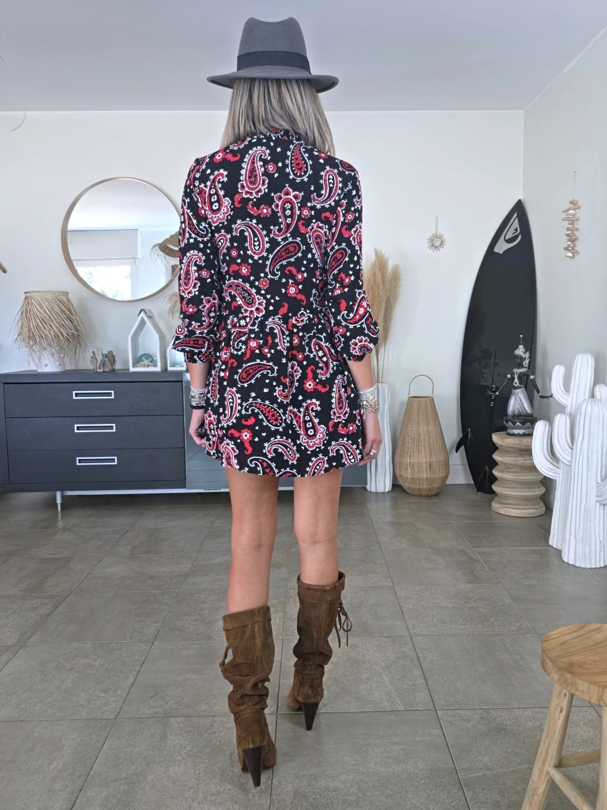 Robe à imprimé cachemire