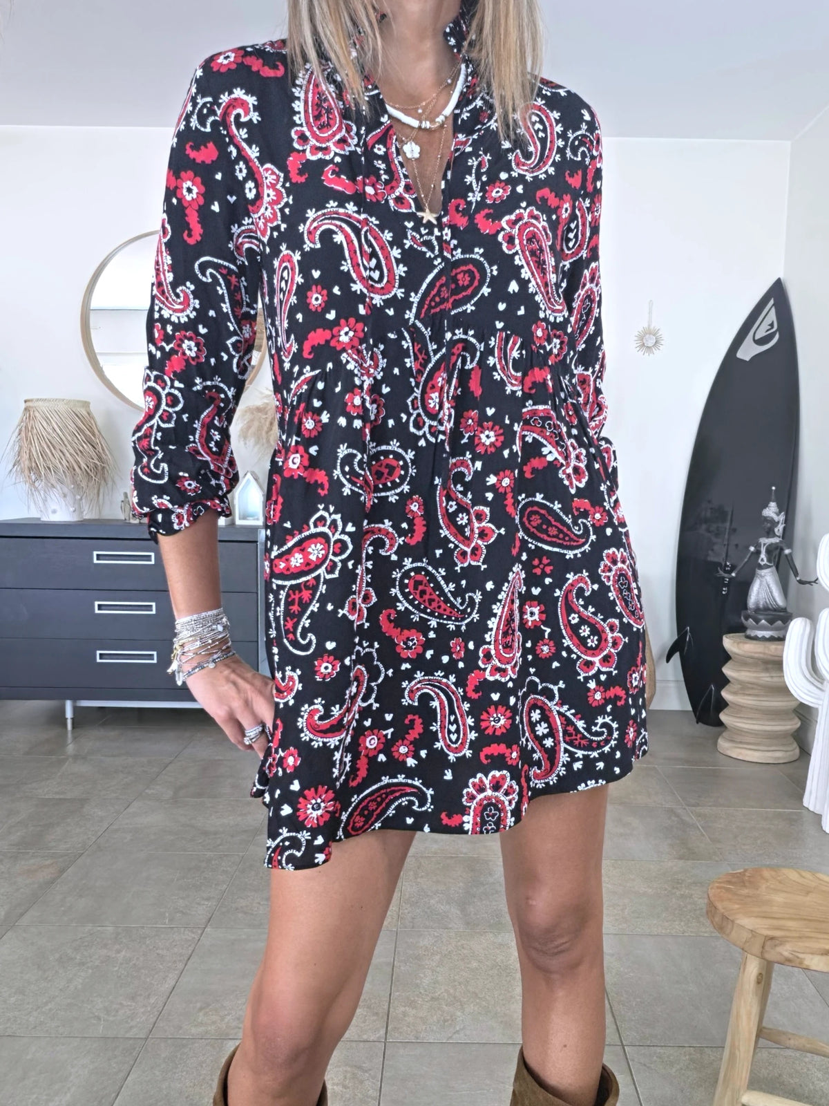 Robe à imprimé cachemire