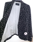 Veste noire à imprimé éclair blanc