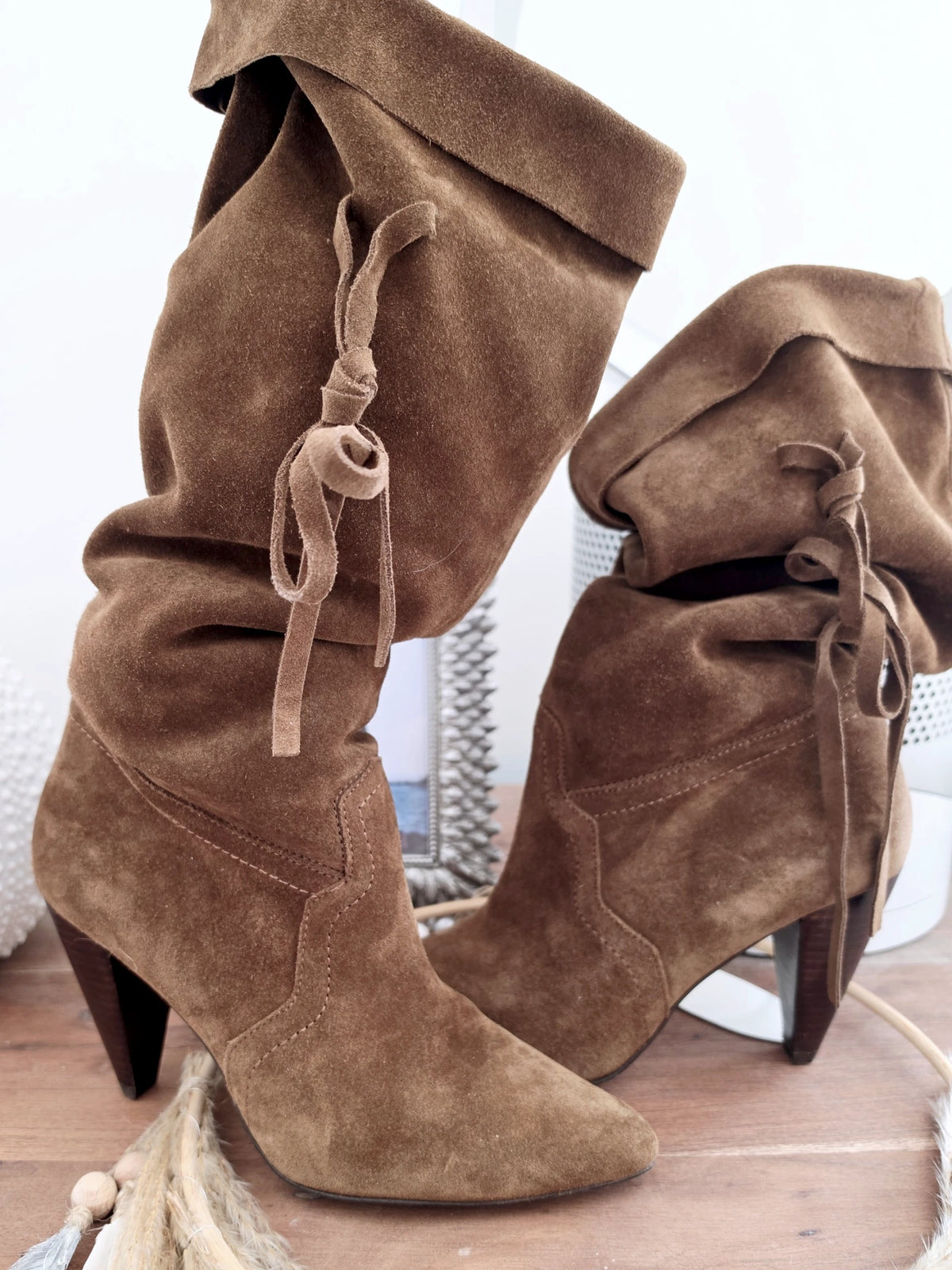 Bottes marron 100% cuir
