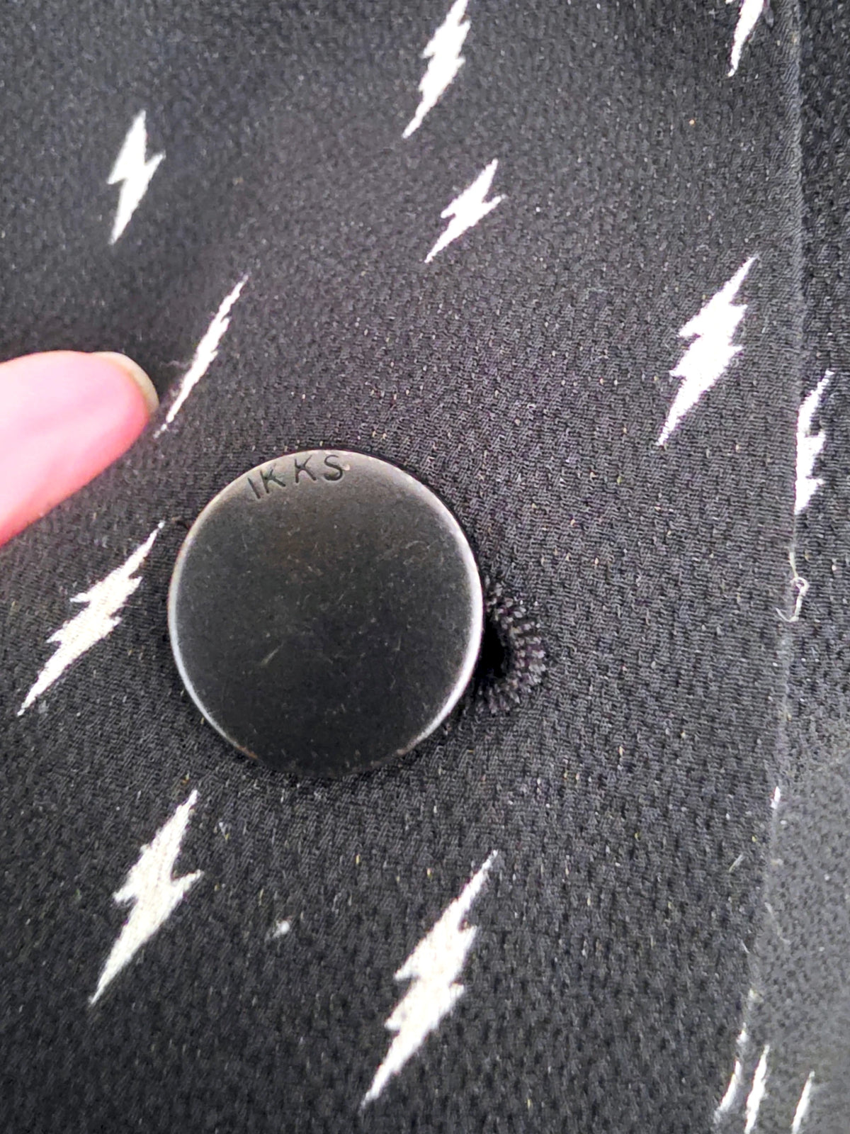 Veste noire à imprimé éclair blanc
