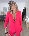 Veste cintrée rouge vif - 𝐌𝐚𝐫𝐢𝐧𝐚𝟒𝟒𝐟𝐚𝐦𝐢𝐥𝐲