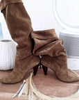 Bottes marron 100% cuir