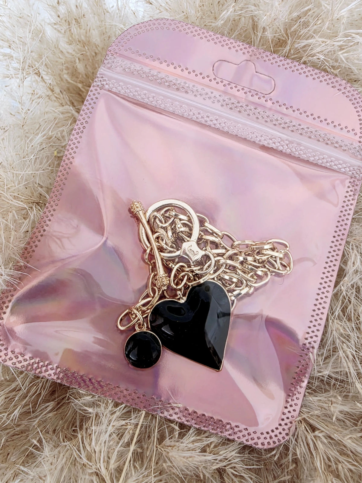 Collier cœur noir