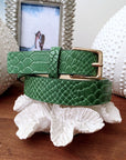 Ceinture verte 100% cuir