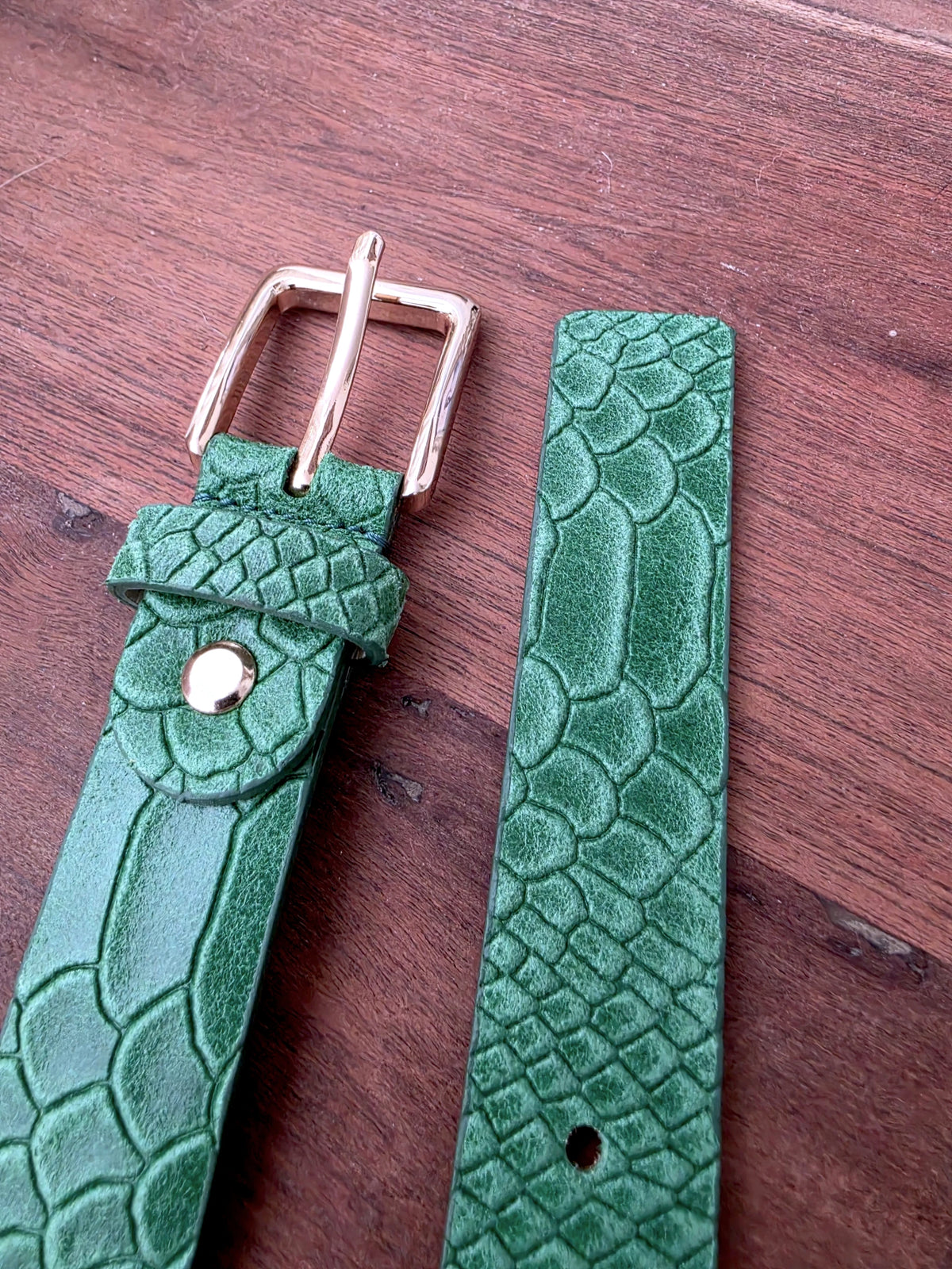 Ceinture verte 100% cuir