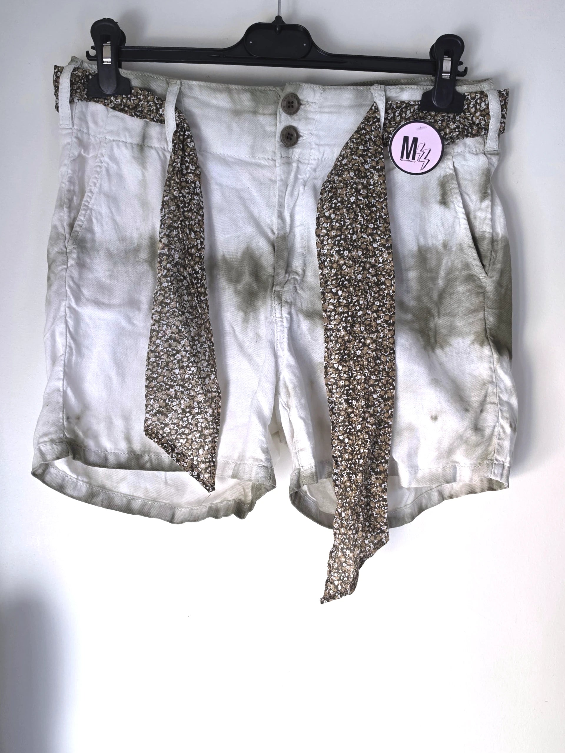 Short en lin tie and dye