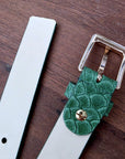 Ceinture verte 100% cuir