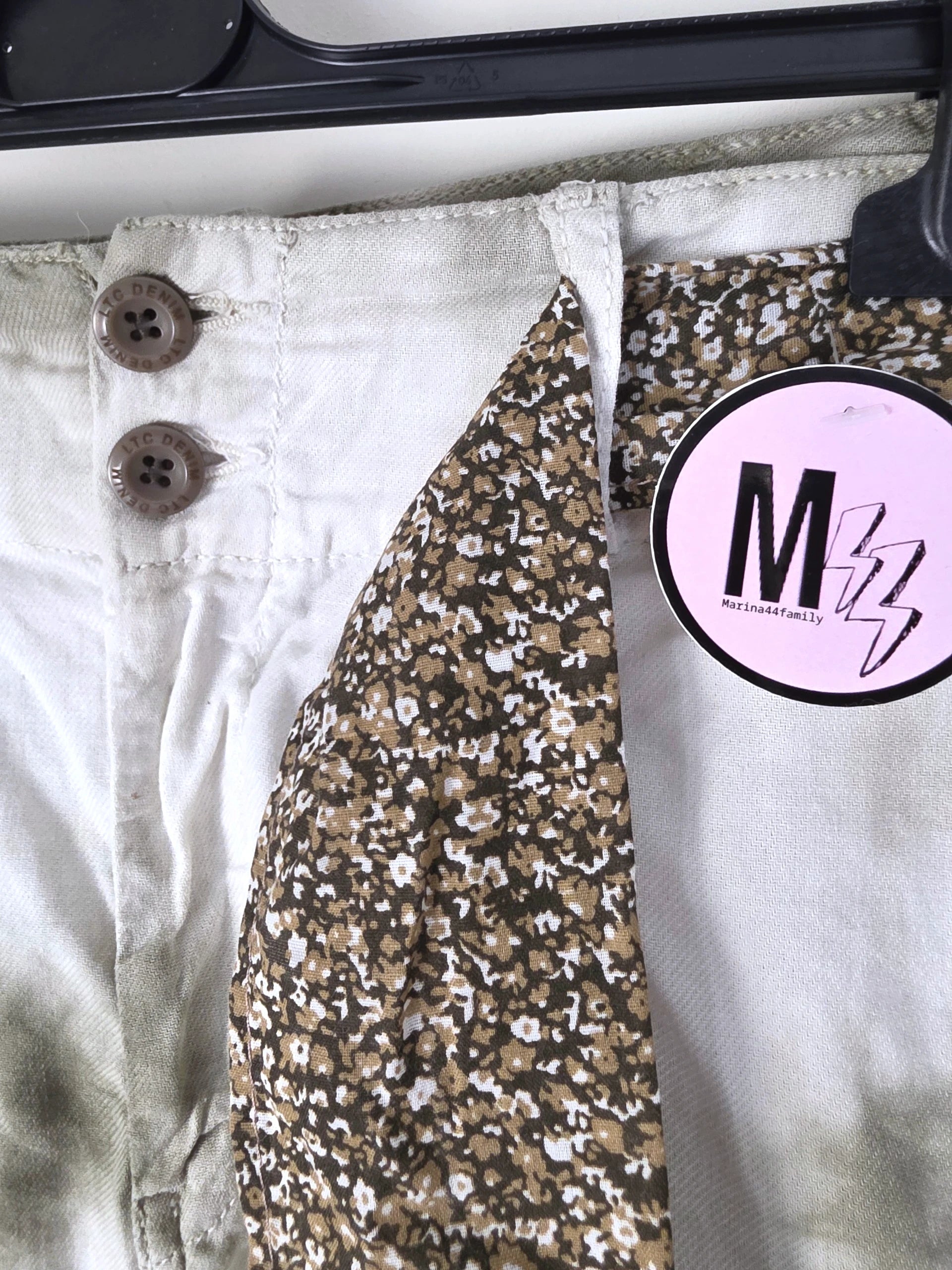 Short en lin tie and dye