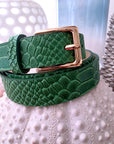 Ceinture verte 100% cuir