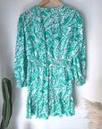 Robe blanche à imprimé vert vif - 𝐌𝐚𝐫𝐢𝐧𝐚𝟒𝟒𝐟𝐚𝐦𝐢𝐥𝐲