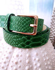 Ceinture verte 100% cuir