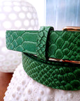 Ceinture verte 100% cuir
