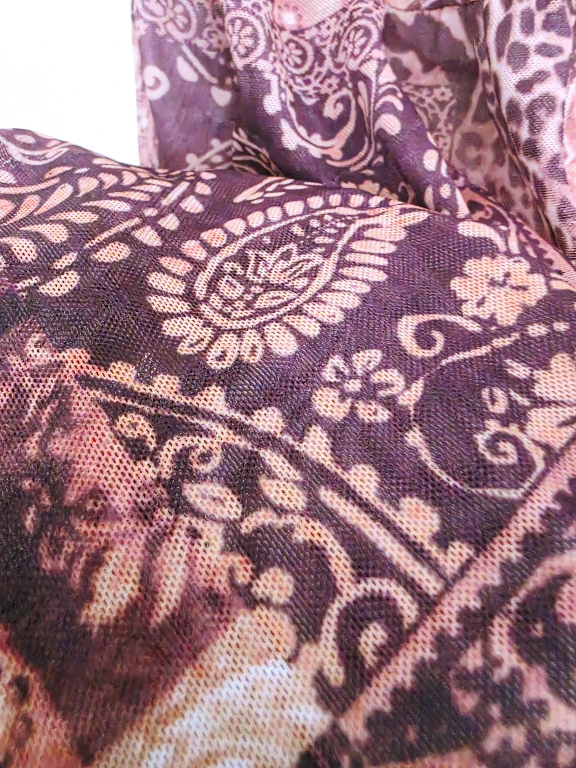 Jupe marron à imprimé