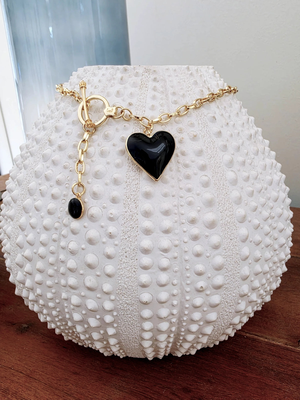 Collier cœur noir