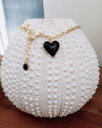 Collier cœur noir