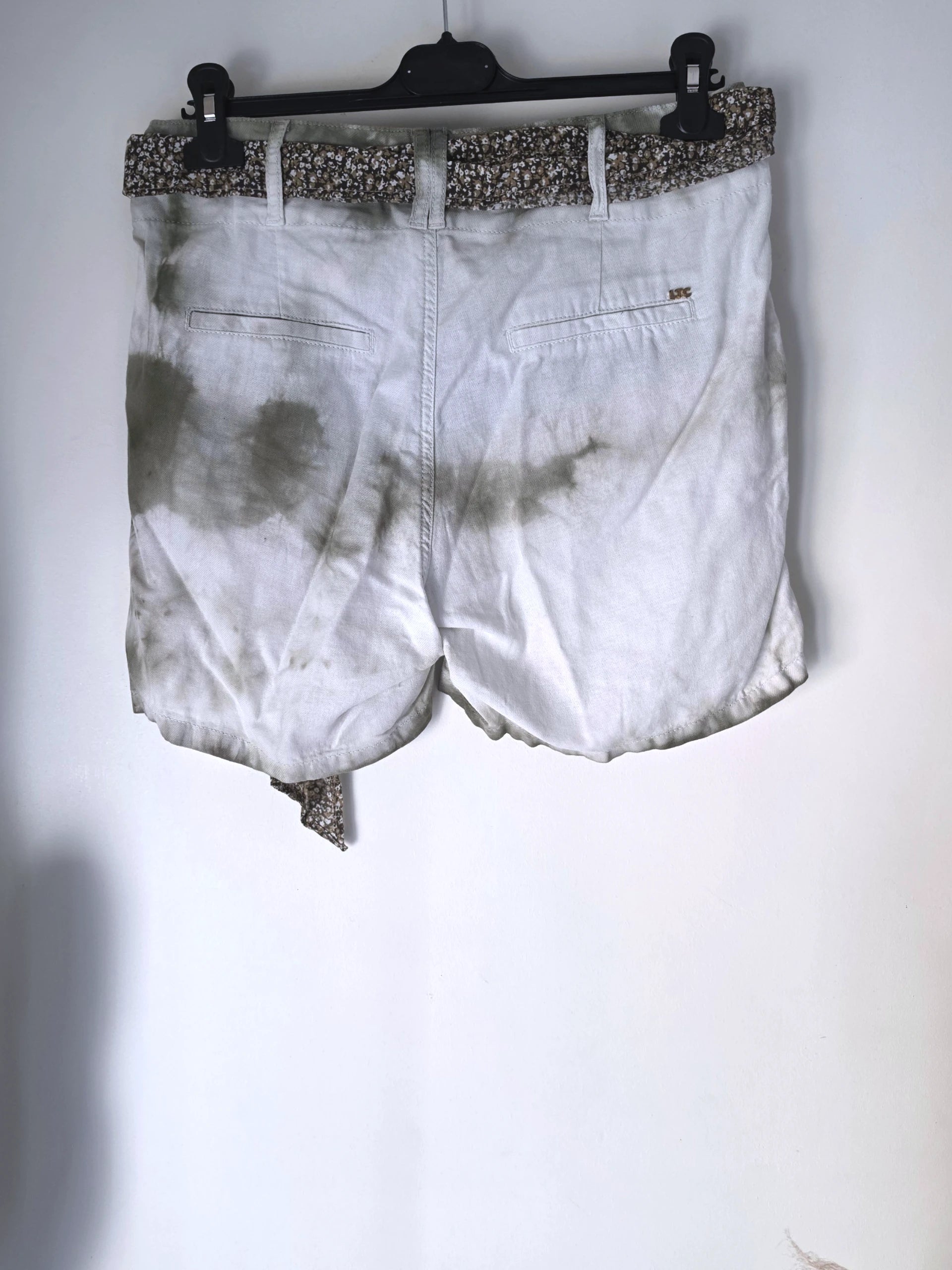 Short en lin tie and dye