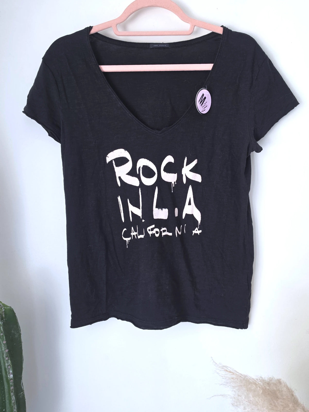 T-shirt noir à inscriptions blanches paillettées - 𝐌𝐚𝐫𝐢𝐧𝐚𝟒𝟒𝐟𝐚𝐦𝐢𝐥𝐲