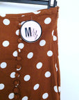 Jupe marron à pois