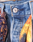 Short bleu destroy Levi's + ceinture tissu