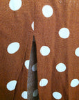 Jupe marron à pois