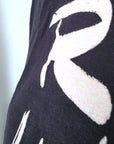 T-shirt noir à inscriptions blanches paillettées - 𝐌𝐚𝐫𝐢𝐧𝐚𝟒𝟒𝐟𝐚𝐦𝐢𝐥𝐲