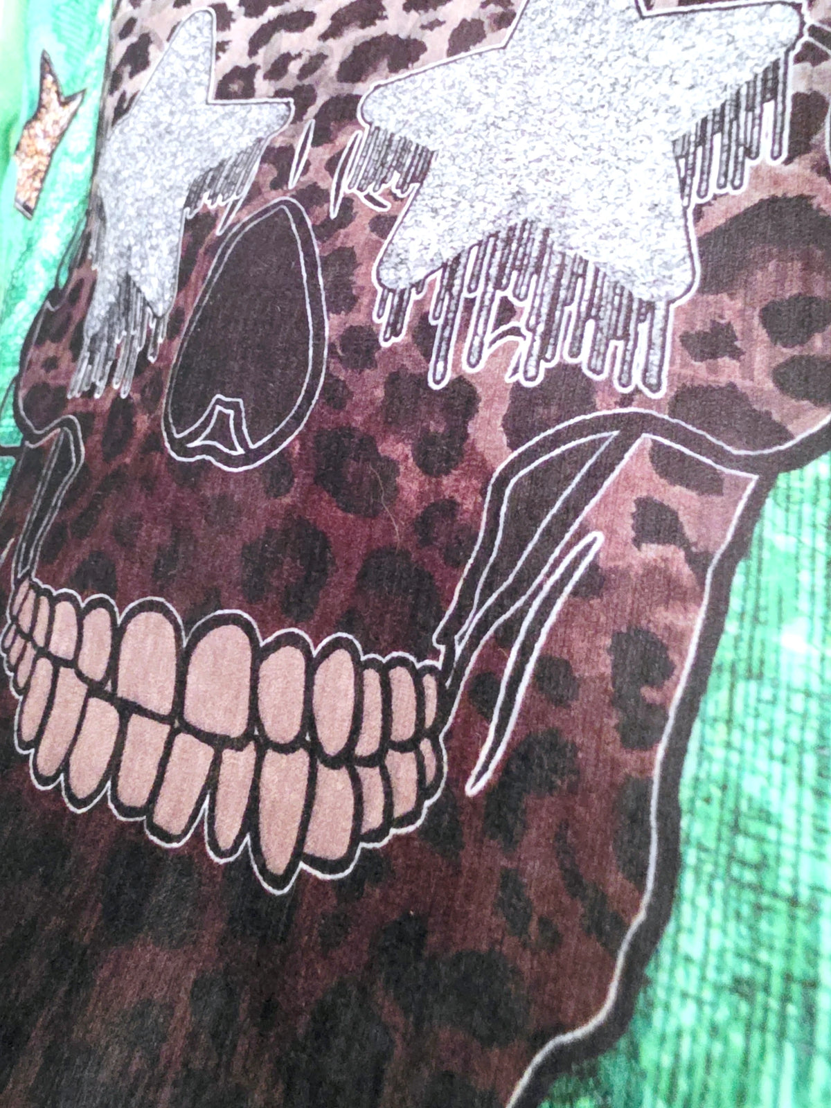 Veste velours ras vert "rock"