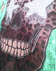 Veste velours ras vert "rock"