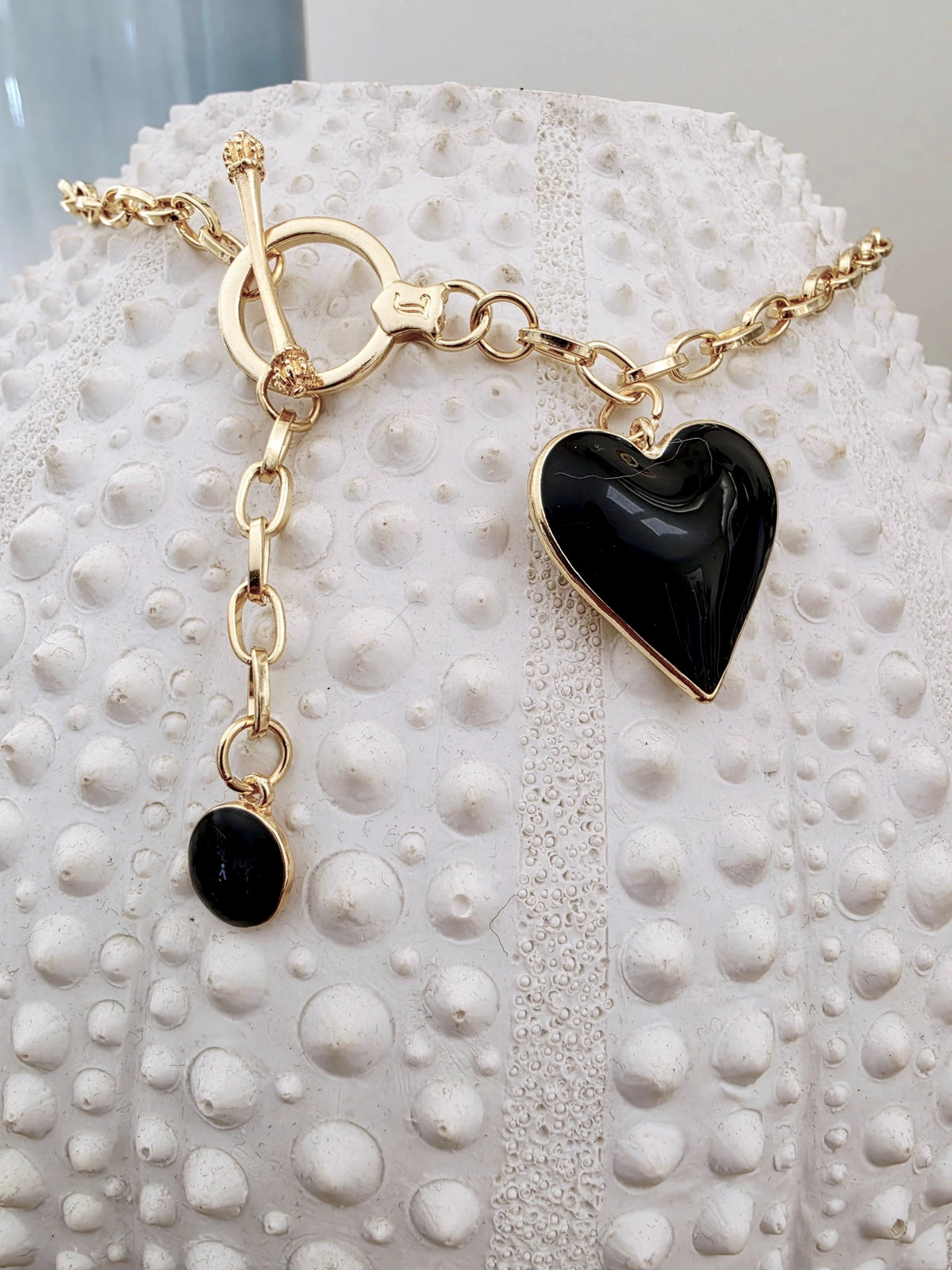 Collier cœur noir
