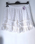 Ensemble blanc chemise + short à broderie anglaise