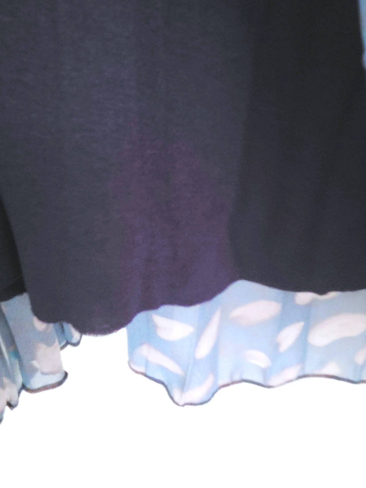Jupe longue bleu marine à imprimé - 𝐌𝐚𝐫𝐢𝐧𝐚𝟒𝟒𝐟𝐚𝐦𝐢𝐥𝐲