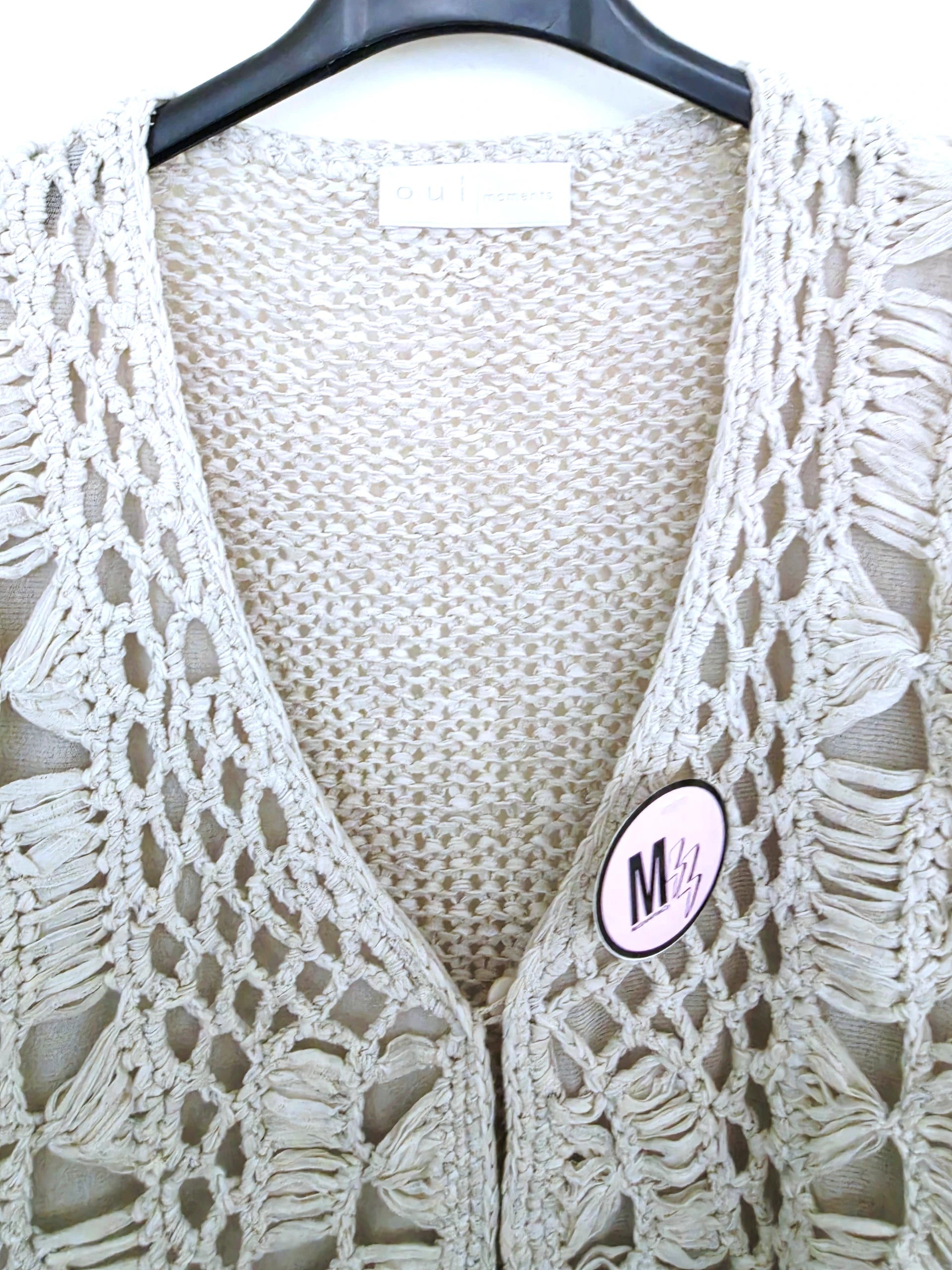 Cardigan en maille écru