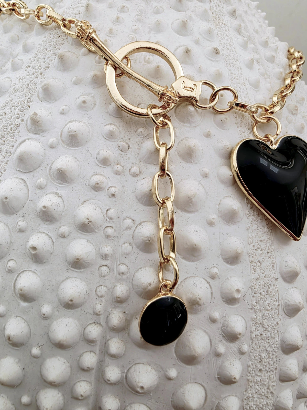 Collier cœur noir
