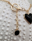 Collier cœur noir