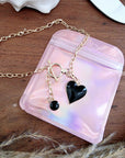 Collier cœur noir
