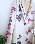 Veste longue en suédine à tags - 𝐌𝐚𝐫𝐢𝐧𝐚𝟒𝟒𝐟𝐚𝐦𝐢𝐥𝐲