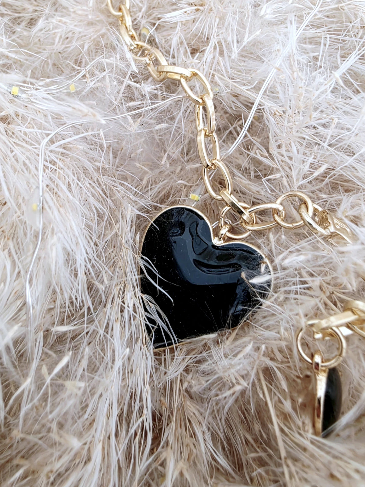 Collier cœur noir